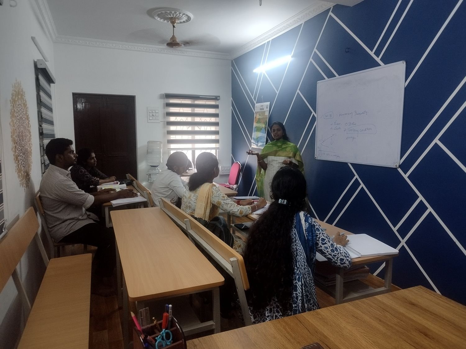 Mentoring session in progress at Adhira IAS Academy